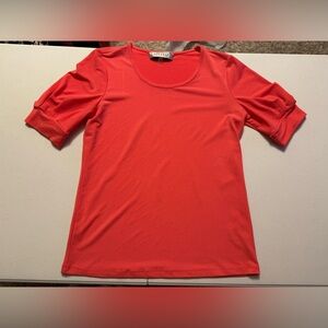 Kasper red orange shirt